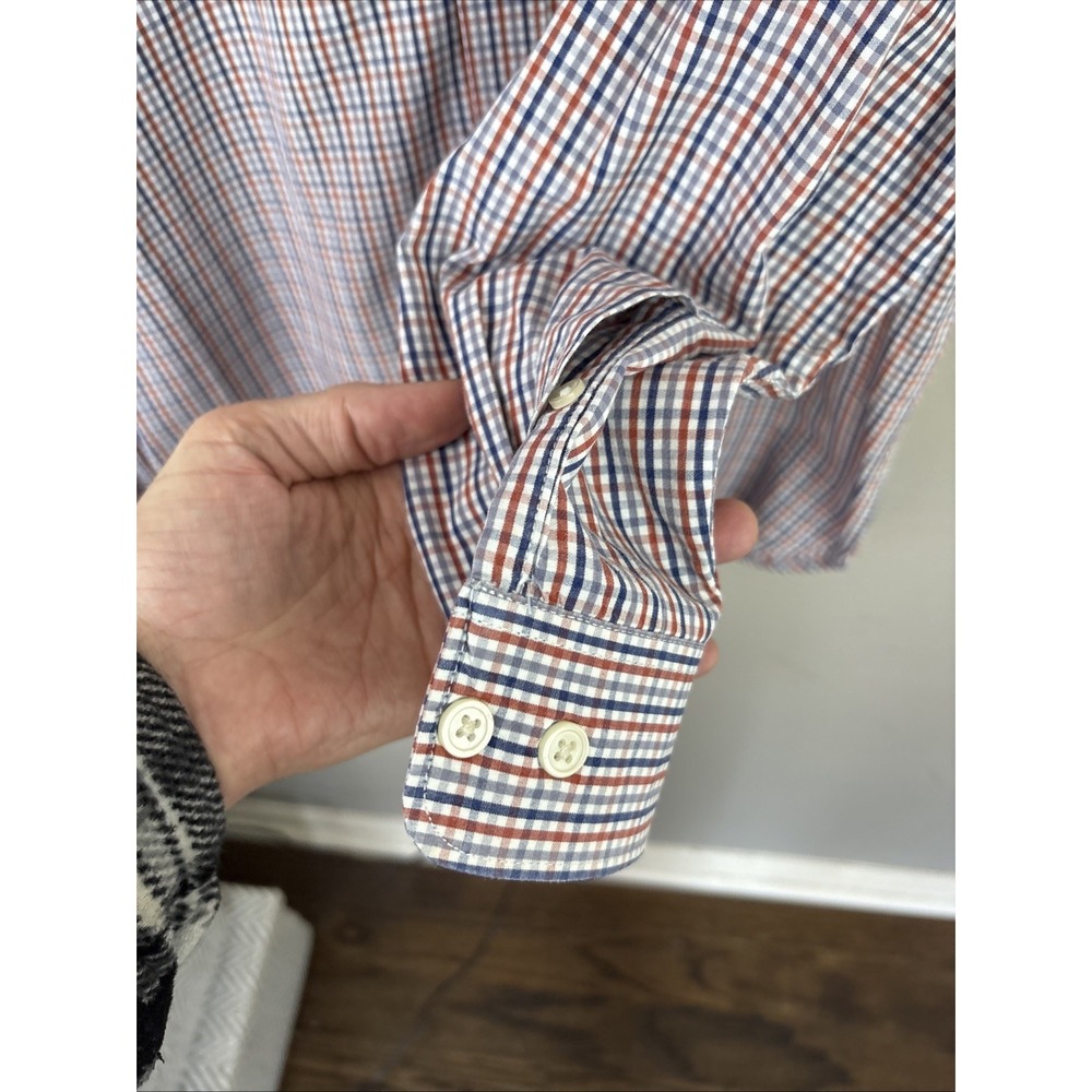 Racing Green British Style Long Sleeve Button Up Shirt Size XXL Gingham Preppy - Picture 3 of 7